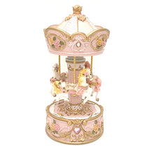 Lade das Bild in den Galerie-Viewer, Spieluhr Karusell Music Box Carousel Nostalgic Dream Rosa