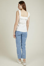 Lade das Bild in den Galerie-Viewer, Embroidered Jeans Hose "Daisy"