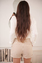 Lade das Bild in den Galerie-Viewer, Cotton Stripe Shorts with Belt &quot;Aimee&quot;
