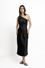 Lade das Bild in den Galerie-Viewer, Satin One Shoulder Open Back Dress Kleid Amalia
