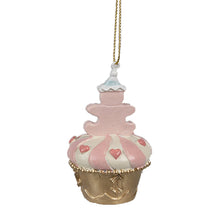 Lade das Bild in den Galerie-Viewer, Cupcake Gingerbread Christmas Ornament Baumschmuck Rosa Gold
