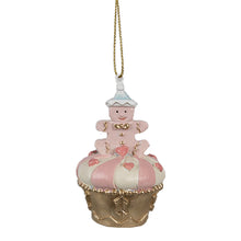 Lade das Bild in den Galerie-Viewer, Cupcake Gingerbread Christmas Ornament Baumschmuck Rosa Gold
