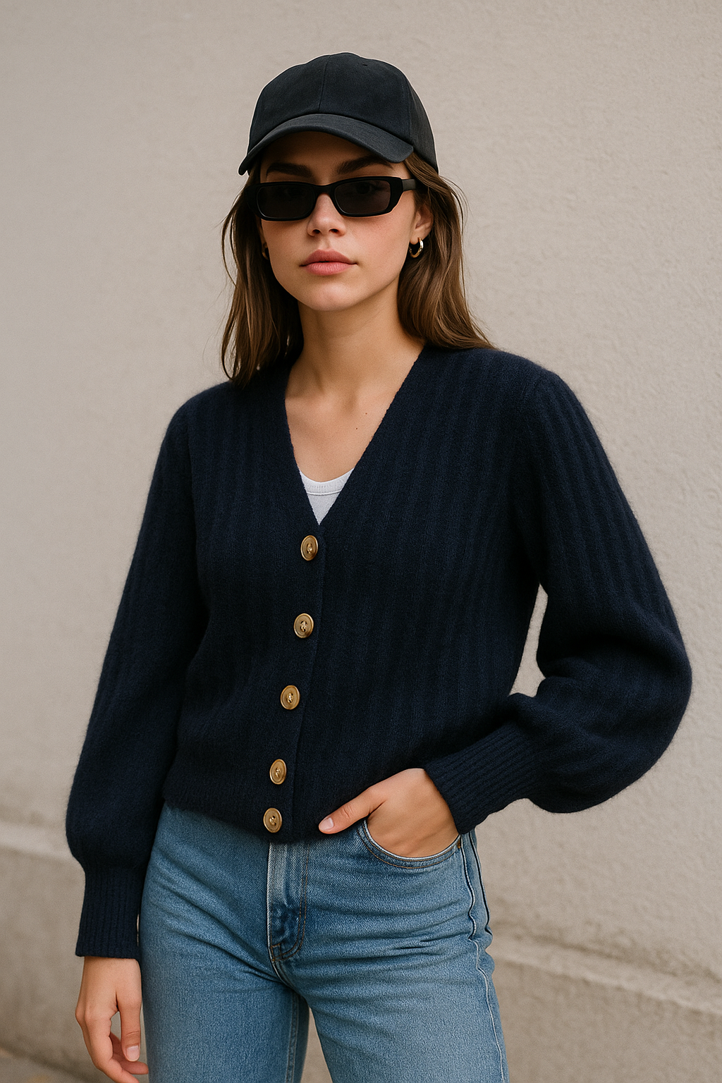 Cardigan Strickjacke Wollmix Kaia