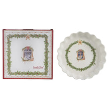 Lade das Bild in den Galerie-Viewer, Porcelain Vintage Baking Dish Bowl Serving Platter Nostalgic Christmas
