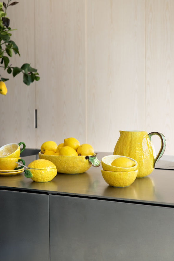 Byon Design Cup and Plate Tasse und Unterteller Lemon Zitrone