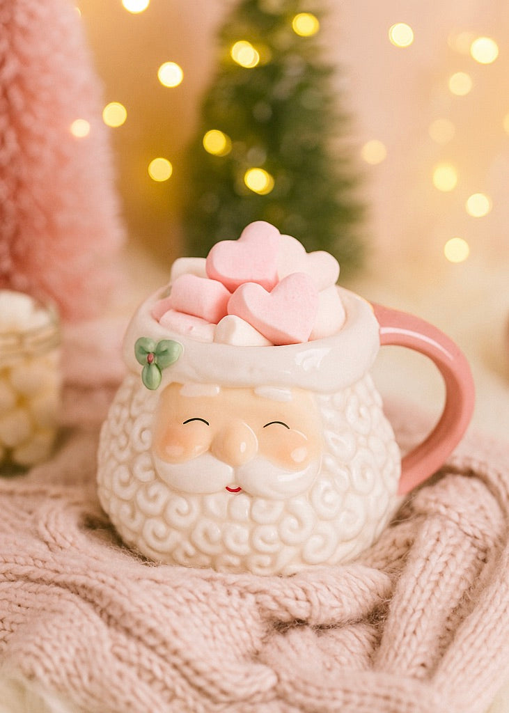 Santa Claus Mug Weihnachstmann Tasse Rosa