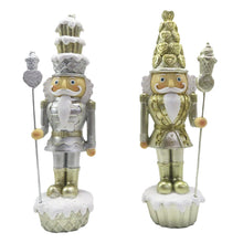 Lade das Bild in den Galerie-Viewer, Christmas Nutcracker Nussknacker Figur Cupcake Pärchen Silver Gold
