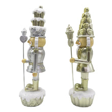 Lade das Bild in den Galerie-Viewer, Christmas Nutcracker Nussknacker Figur Cupcake Pärchen Silver Gold

