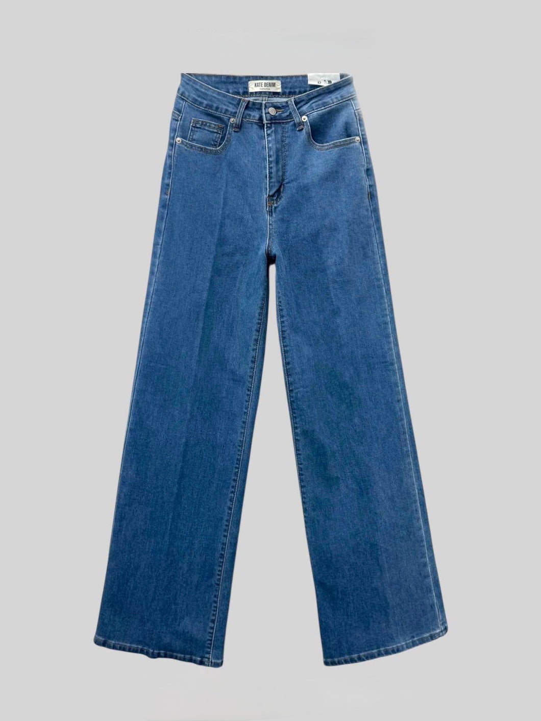 Wide Leg Full Length Jeans Denim Hose Kate
