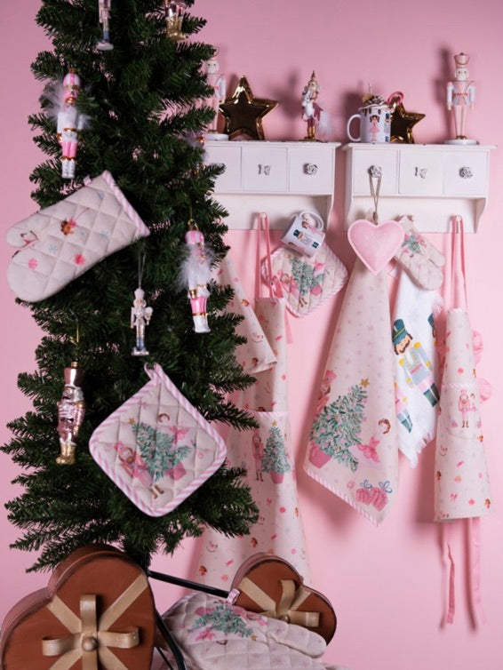 Pink Nutcracker Nussknacker Ballerina Tea Towel Geschirrtuch