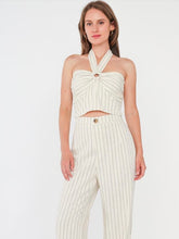 Lade das Bild in den Galerie-Viewer, Halter Striped Linen Effect Top &quot;June&quot;
