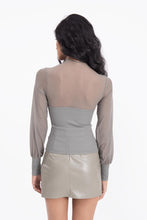 Lade das Bild in den Galerie-Viewer, Balloon Sleeve Sheer Blouse Top &quot;Leila&quot;
