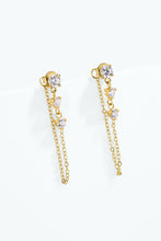 Lade das Bild in den Galerie-Viewer, Ohrring Earrings Zoe Triple Stone Chain
