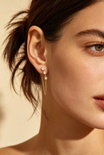 Lade das Bild in den Galerie-Viewer, Ohrring Earrings Zoe Triple Stone Chain

