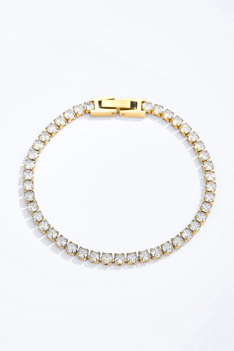 Rhinestone Pavé Tennis Bracelet Armband Pia