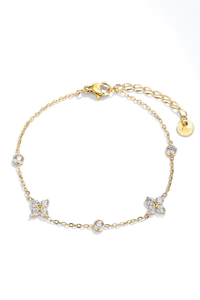 Rhinestone Fleur Bracelet Armband Lana