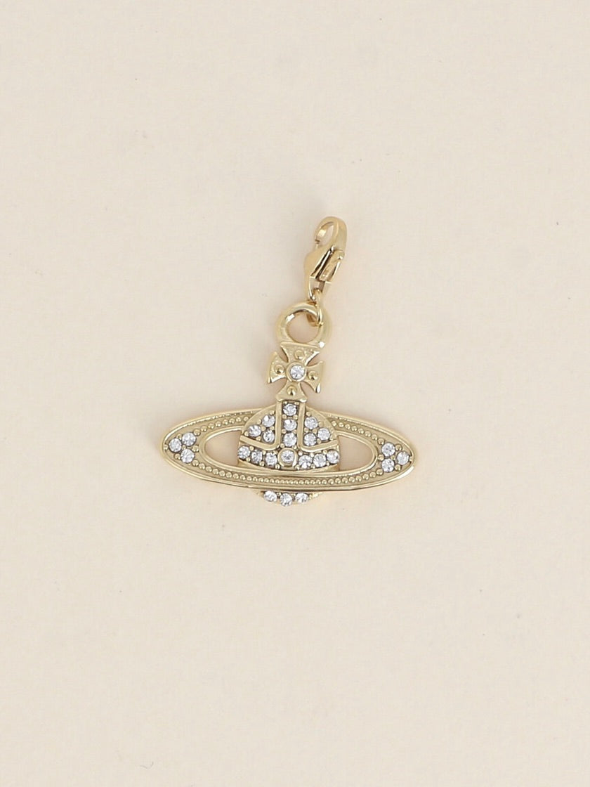 Charm Saturn Planet Rhinestone