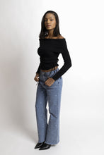 Lade das Bild in den Galerie-Viewer, Off Shoulder Knit Sweater Pullover Bardot Collar
