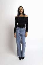 Lade das Bild in den Galerie-Viewer, Off Shoulder Knit Sweater Pullover Bardot Collar
