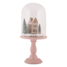 Lade das Bild in den Galerie-Viewer, LED Glasglocke Etagere Weihnachten Dekoration Gingerbreadhouse Ø 17x36 cm
