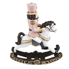 Lade das Bild in den Galerie-Viewer, Christmas Nutcracker Nussknacker Pink Figur on a Rocking Horse
