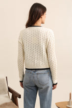 Lade das Bild in den Galerie-Viewer, Contrast Trim Wool Blend Cardigan Schleife Zane
