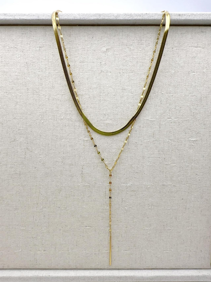 Double Chain Necklace Kette 