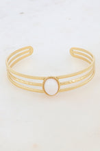 Lade das Bild in den Galerie-Viewer, Armreif Arm Cuff Naturstein Natural Stone Bangle
