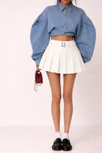 Lade das Bild in den Galerie-Viewer, Mini Pleated Tennis Skirt with Belt Rock Noe
