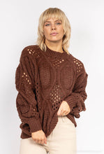 Lade das Bild in den Galerie-Viewer, Chunky Knit Sweater Pullover Brown Amelia
