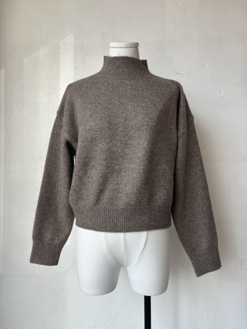 Knit Sweater Pullover mit Stehkragen 