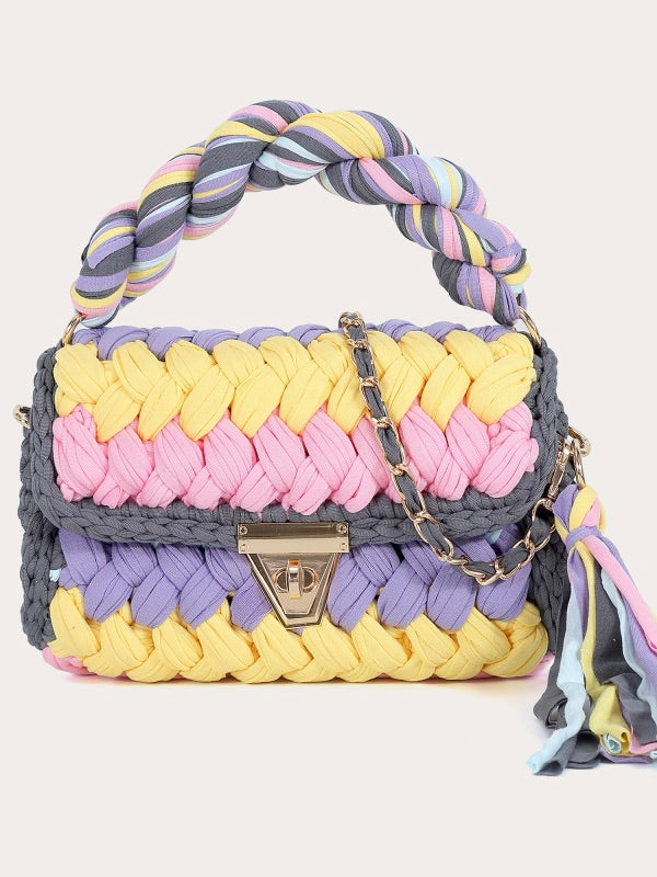 Braided Handbag Crossbody Bag Häkeltasche Umhängetasche 