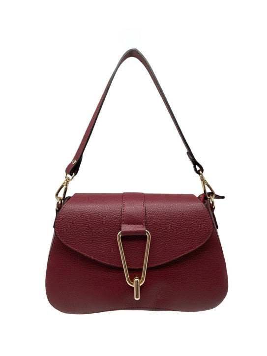 Baguette Leather Bag Shoulder Bag with Straps 