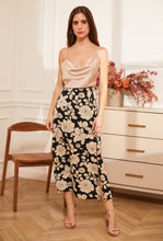 Lade das Bild in den Galerie-Viewer, Midi Floral Skirt with Slit Rock &quot;Bea&quot;
